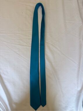 jf j.ferrar Satin Teal Skinny Tie